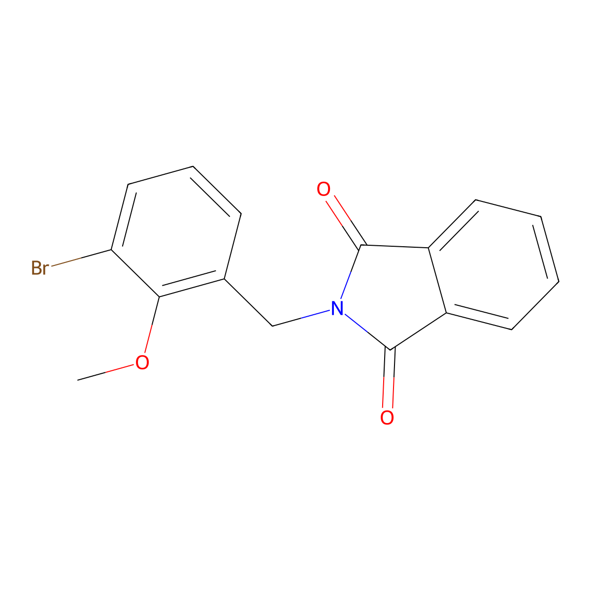 2-{[3-Bromo-2-(methyloxy)phenyl]methyl}-1H-isoindole-1,3(2H)-dione molecular structure, CAS 1177558-48-3