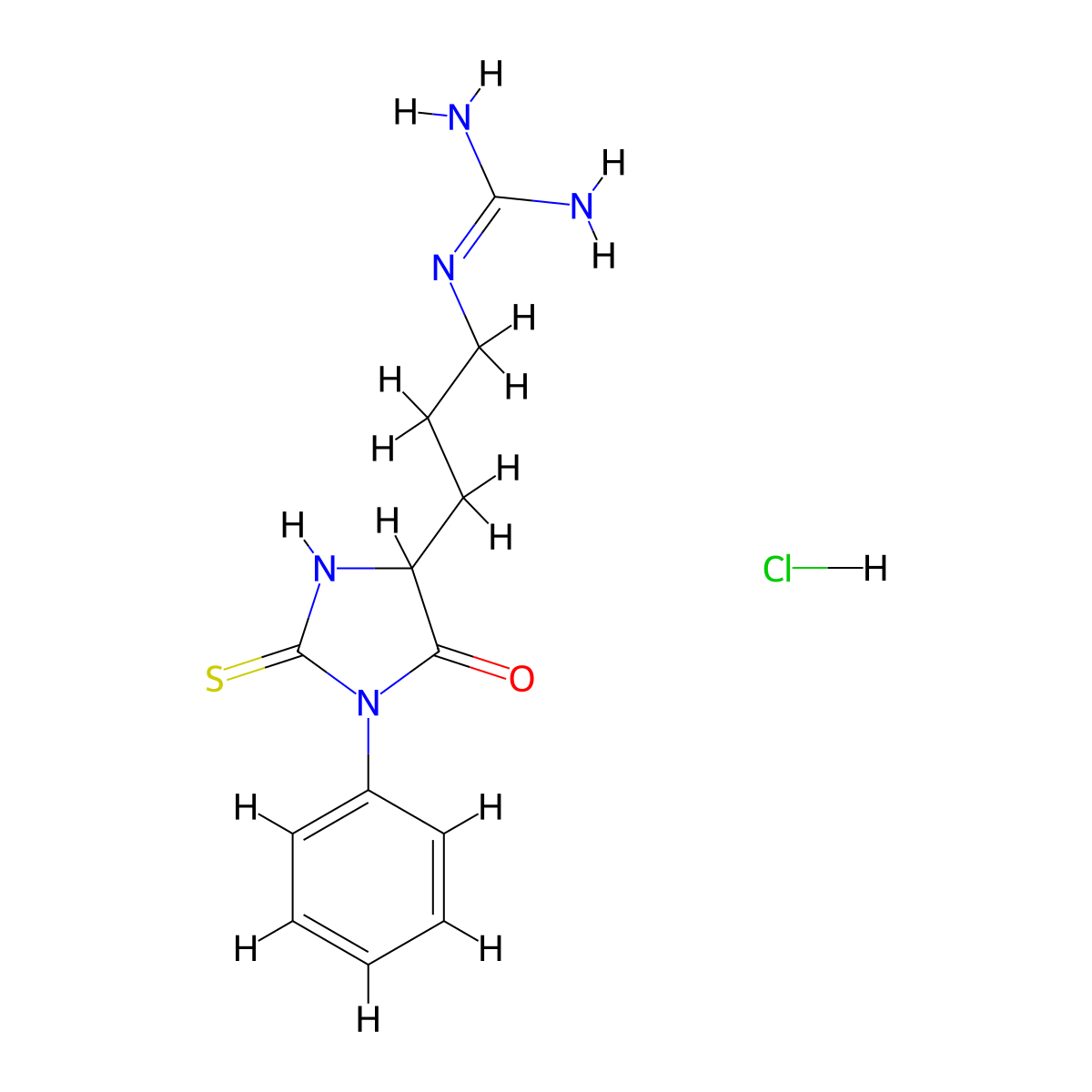 PTH-arginine hydrochloride molecular structure, CAS 117756-28-2