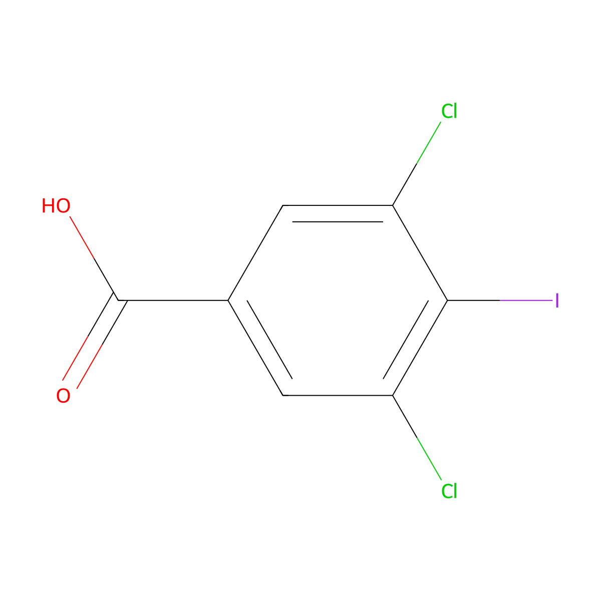 3,5-Dichloro-4-iodobenzoic acid molecular structure, CAS 117757-68-3