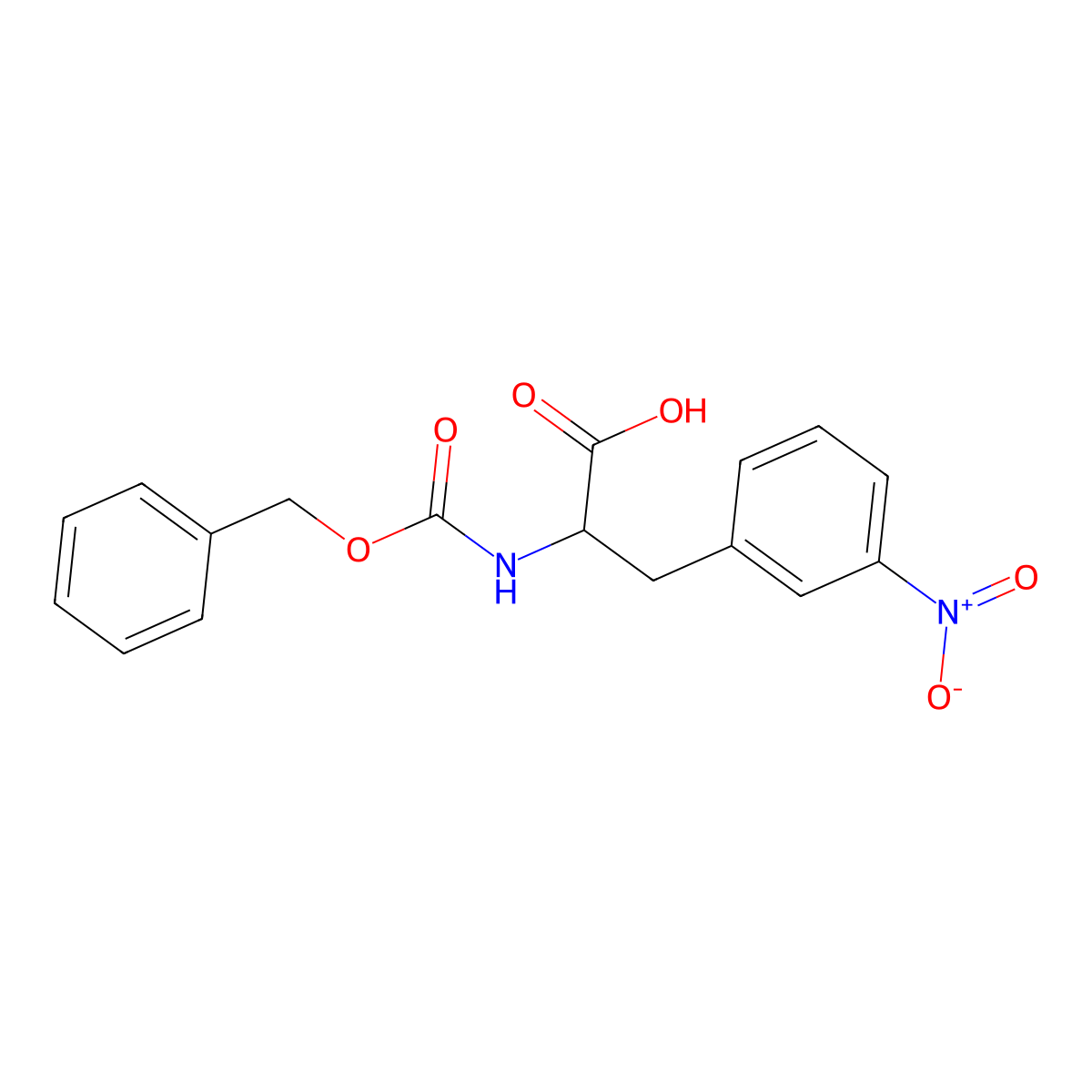 (2S)-2-{[(benzyloxy)carbonyl]amino}-3-(3-nitrophenyl)propanoic acid molecular structure, CAS 1177580-27-6