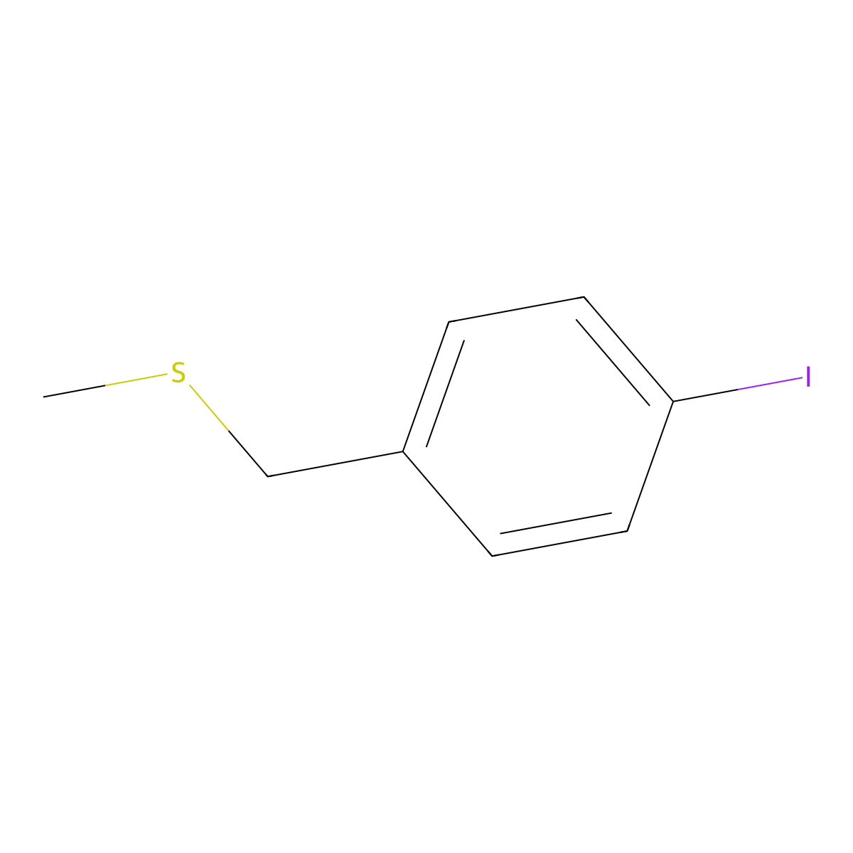 1-Iodo-4-[(methylsulfanyl)methyl]benzene molecular structure, CAS 117760-03-9