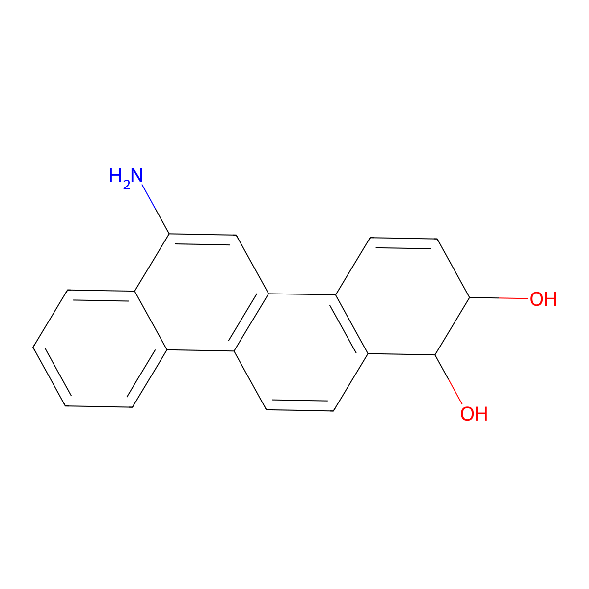 6-Aminochrysene-1,2-dihydrodiol molecular structure, CAS 117760-93-7