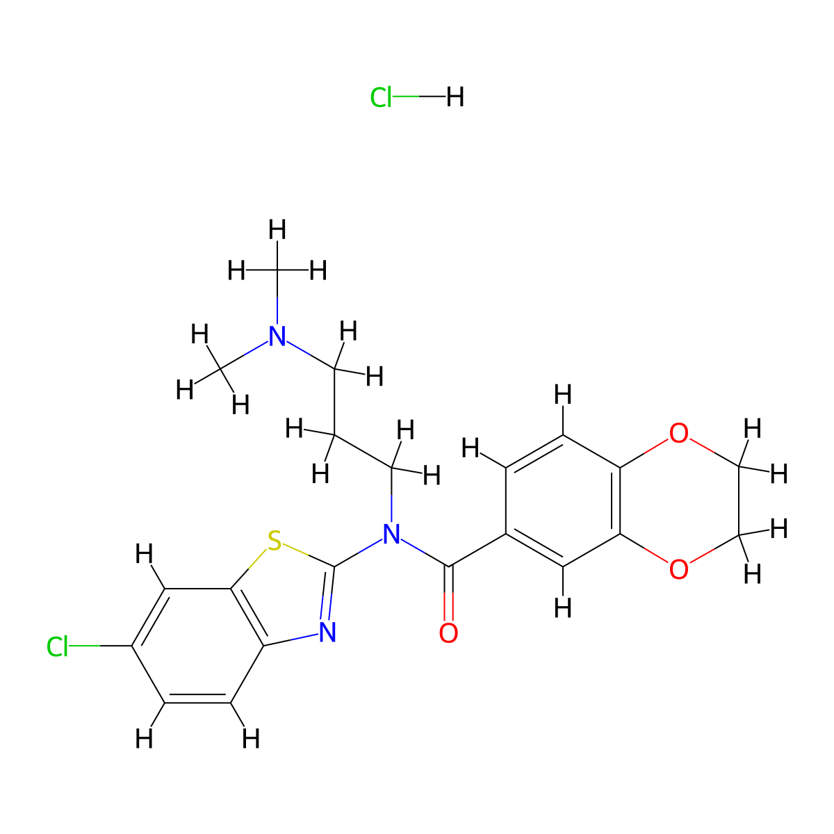 N-(6-Chloro-1,3-benzothiazol-2-YL)-N-[3-(dimethylamino)propyl]-2,3-dihydro-1,4-benzodioxine-6-carboxamide hydrochloride molecular structure, CAS 1177624-95-1