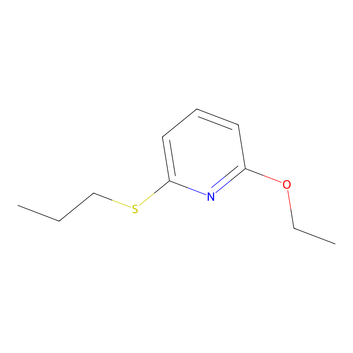 2-Ethoxy-6-(propylsulfanyl)pyridine molecular structure, CAS 117765-00-1