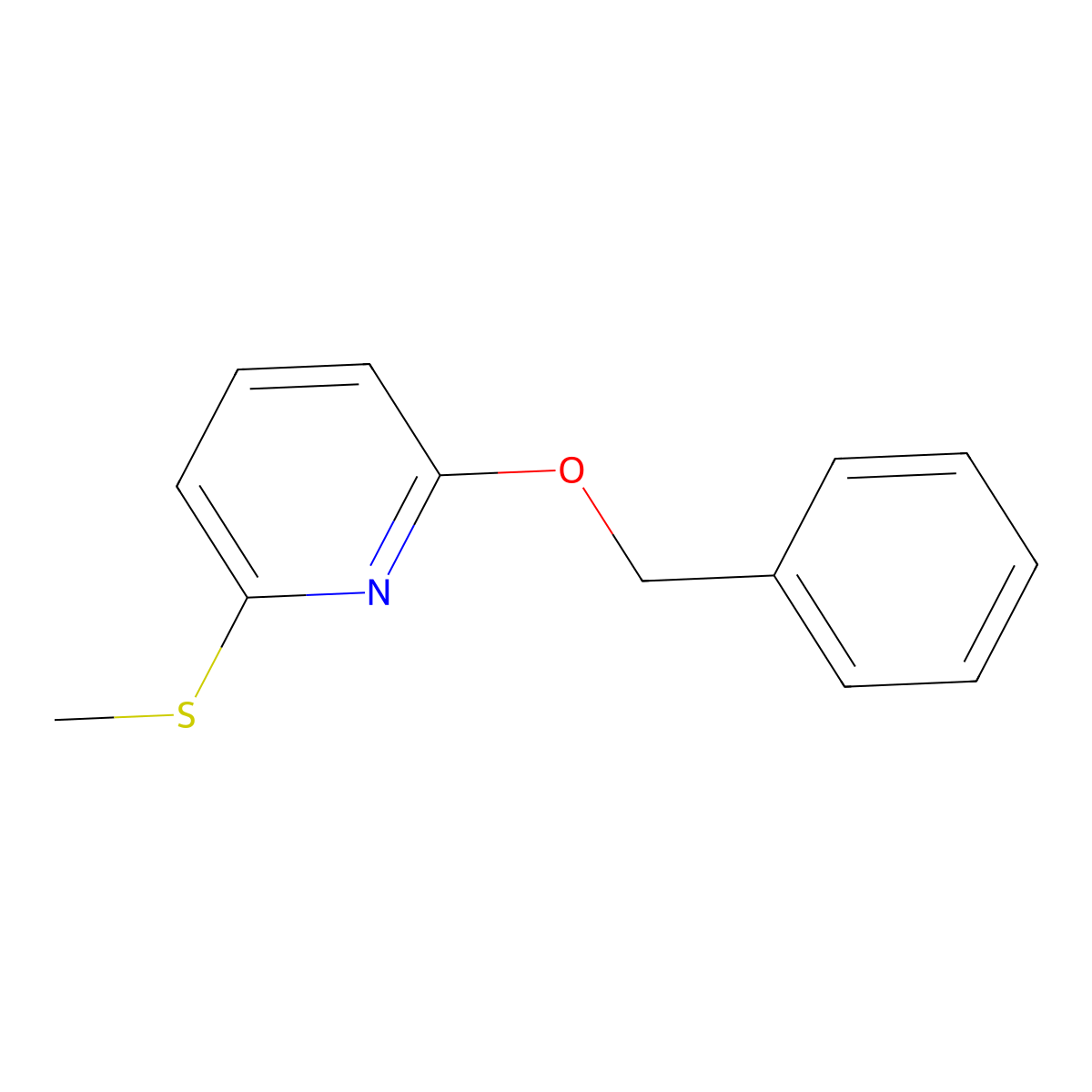 2-(Benzyloxy)-6-(methylthio)pyridine molecular structure, CAS 117765-09-0