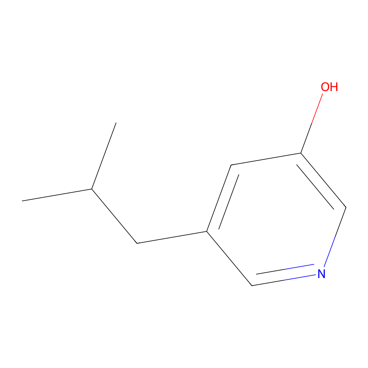 5-Isobutylpyridin-3-ol molecular structure, CAS 117765-11-4