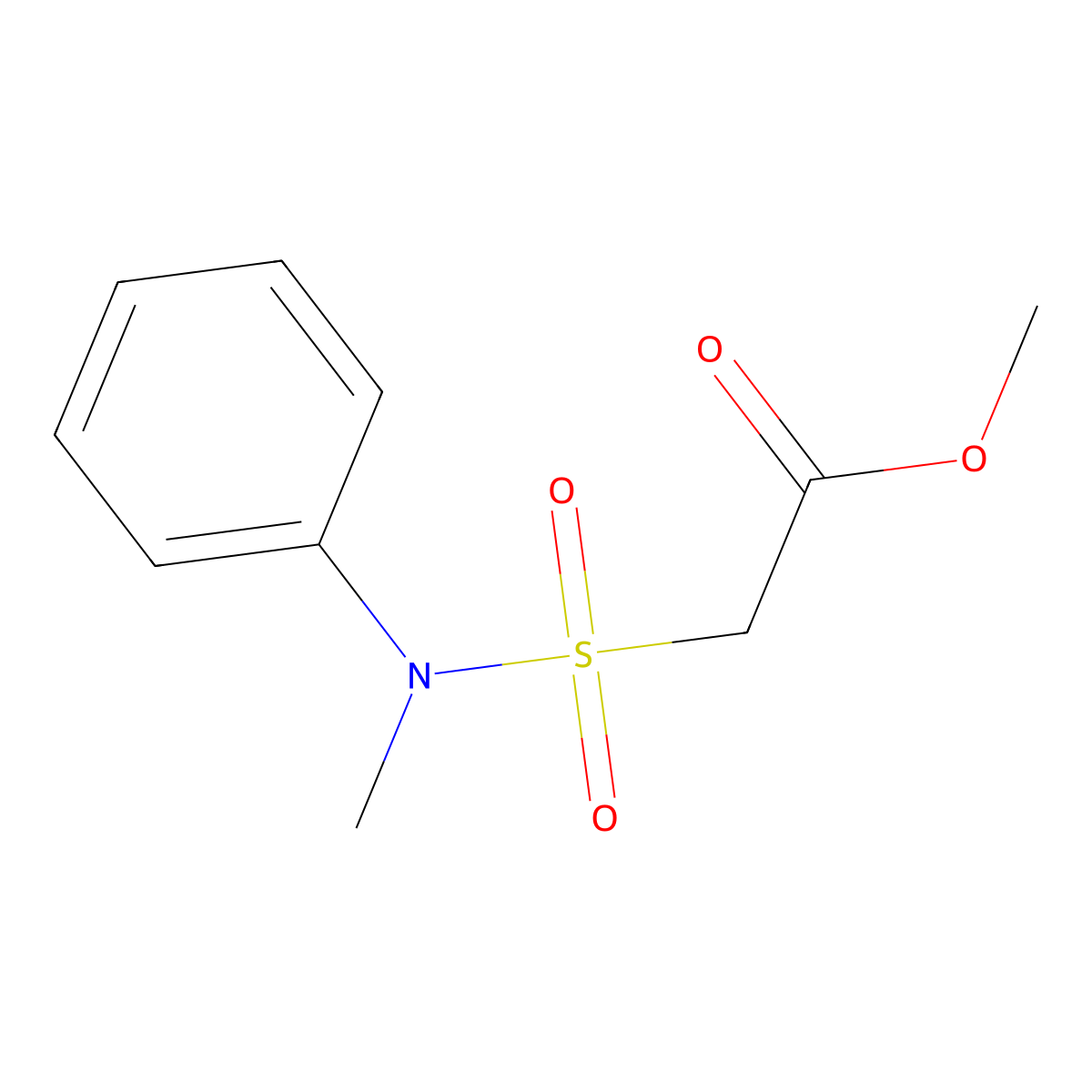 methyl 2-(N-methyl-N-phenylsulfamoyl)acetate molecular structure, CAS 117765-67-0