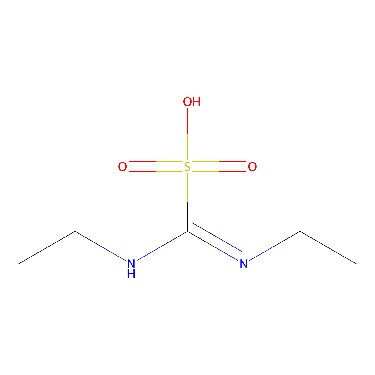 (Ethylamino)(ethylimino)methanesulfonic acid molecular structure, CAS 117766-00-4