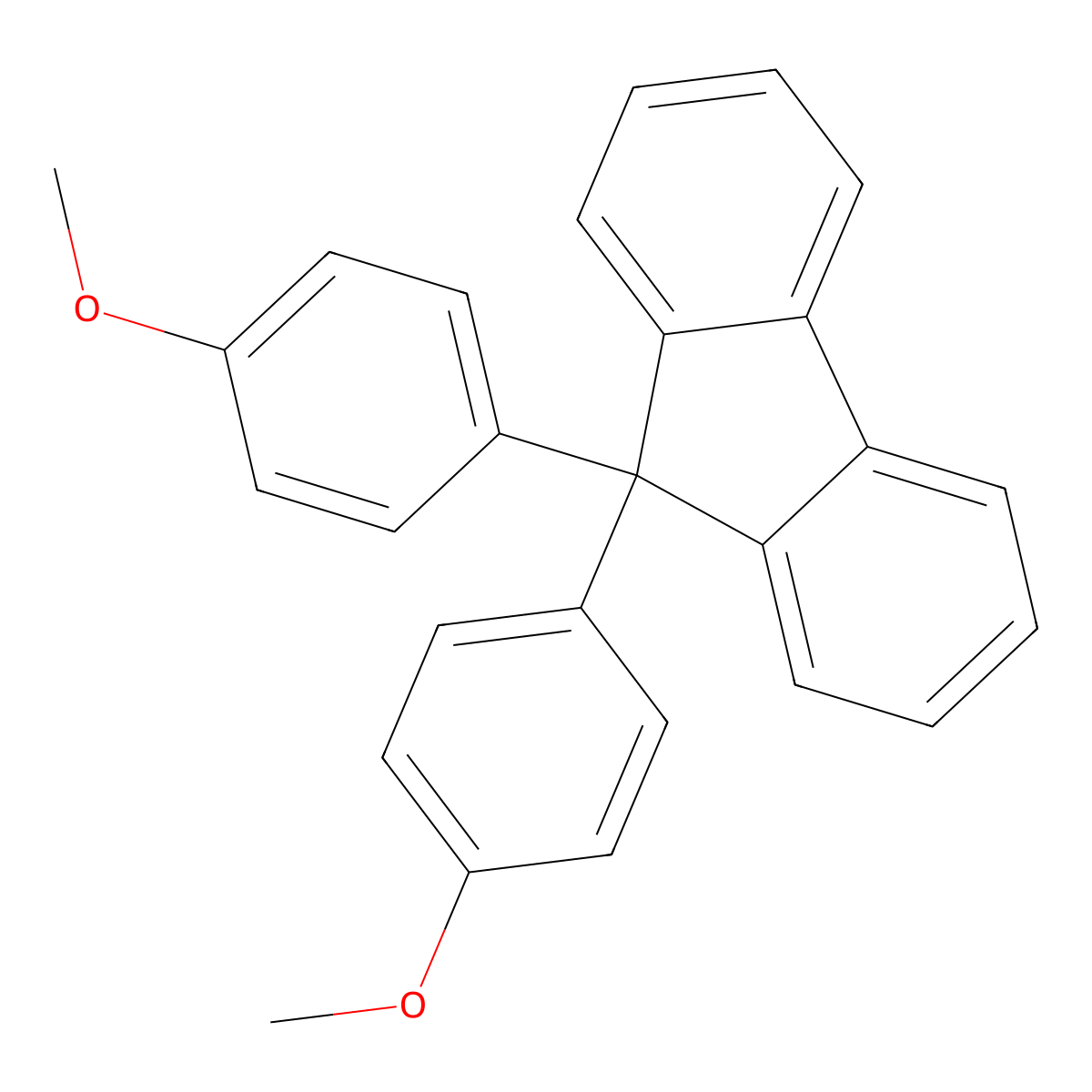 9,9-Bis(4-methoxyphenyl)-9h-fluorene molecular structure, CAS 117766-40-2