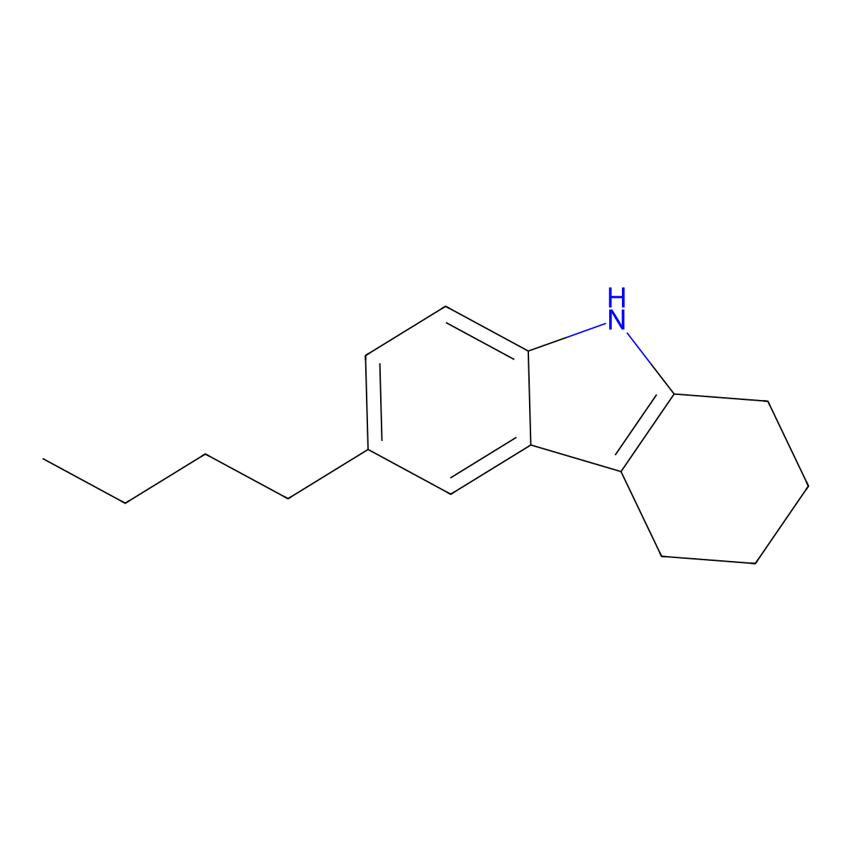 6-butyl-2,3,4,9-tetrahydro-1H-carbazole molecular structure, CAS 117766-84-4