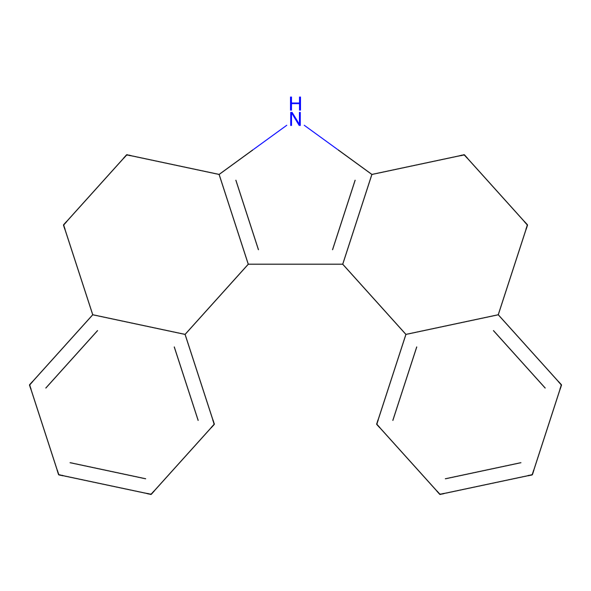6,7,8,9-Tetrahydro-5H-dibenzo[c,g]carbazole molecular structure, CAS 117766-87-7
