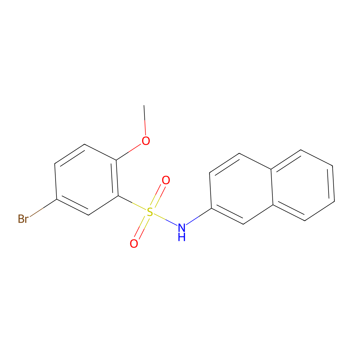 5-bromo-2-methoxy-N-naphthalen-2-ylbenzenesulfonamide molecular structure, CAS 1177670-13-1