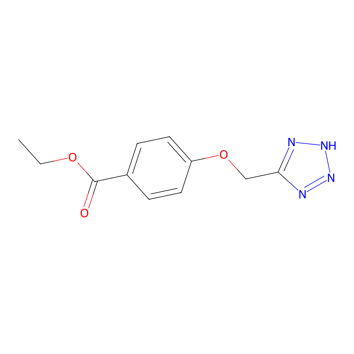 ethyl 4-(2H-tetrazol-5-ylmethoxy)benzoate molecular structure, CAS 1177712-17-2