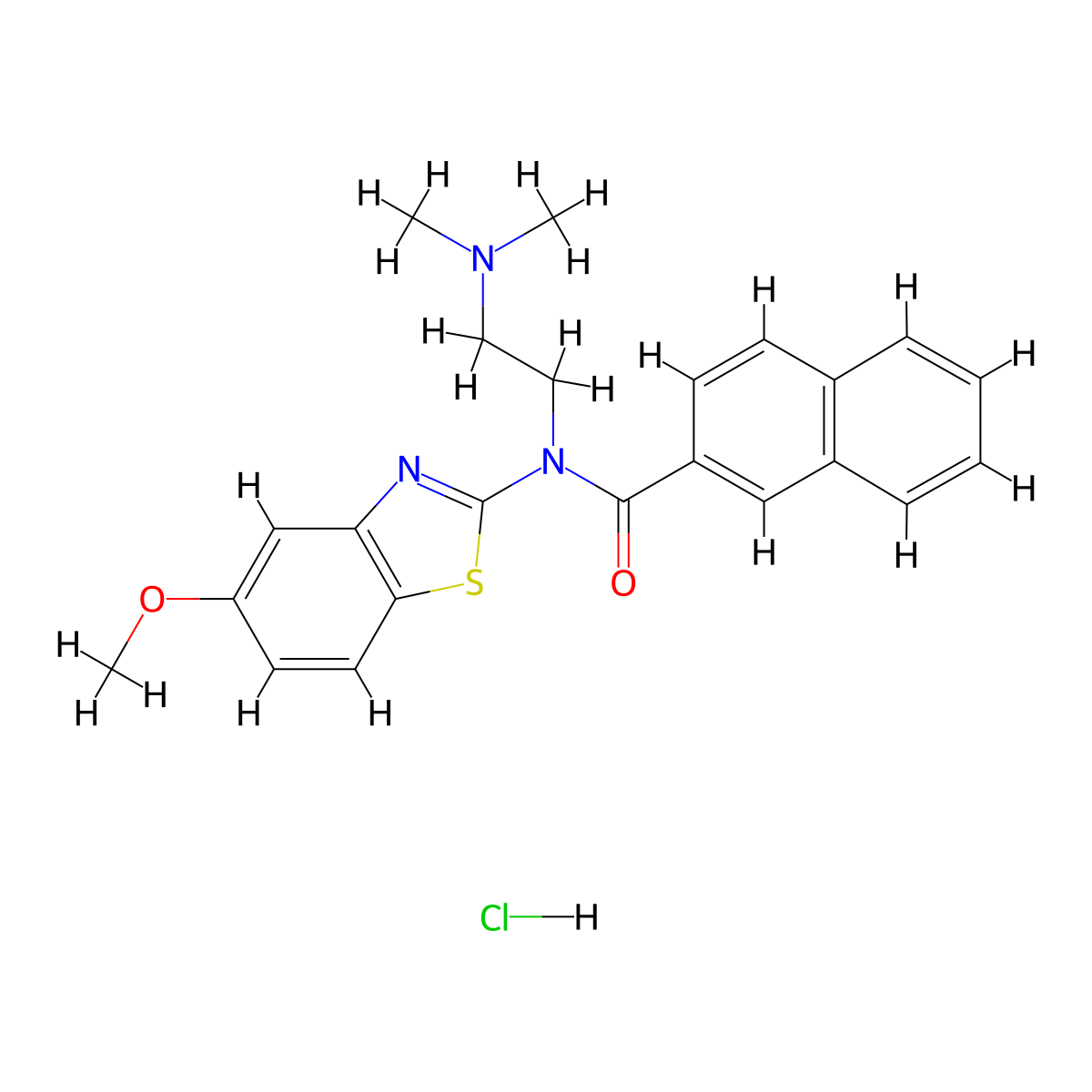N-(2-(dimethylamino)ethyl)-N-(5-methoxybenzo[d]thiazol-2-yl)-2-naphthamide hydrochloride molecular structure, CAS 1177717-70-2