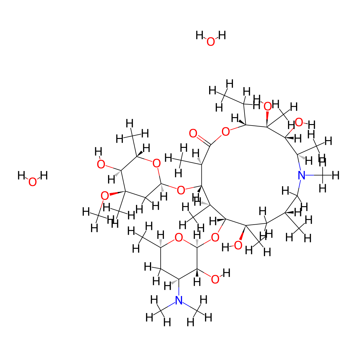 Azithromycin Dihydrate molecular structure, CAS 117772-70-0
