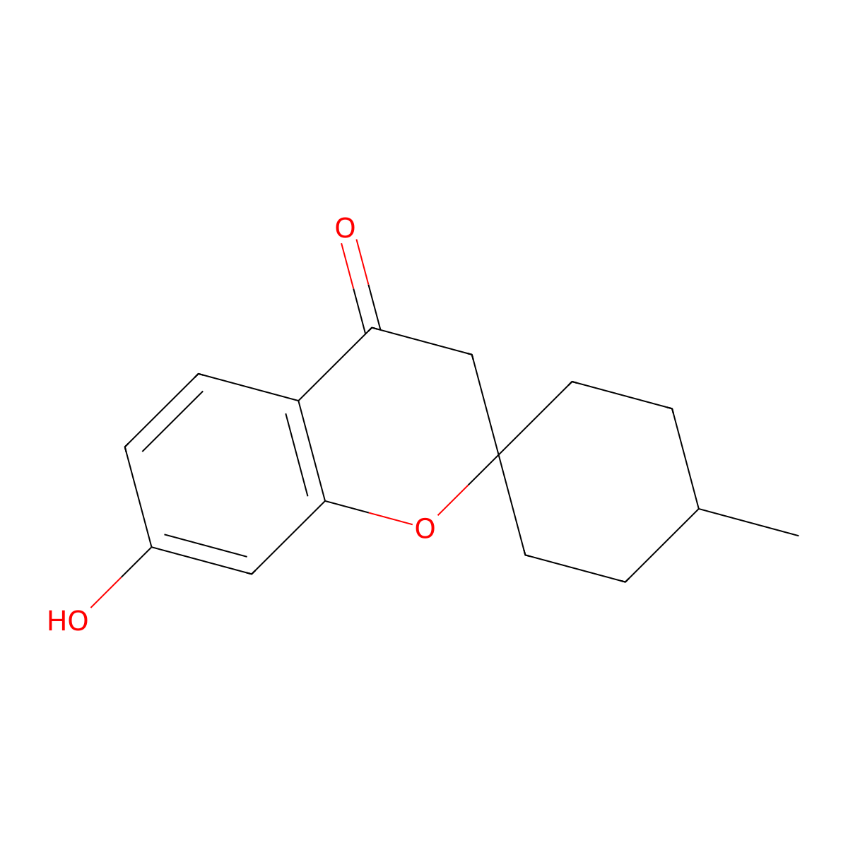 7-hydroxy-4'-methylspiro[chromene-2,1'-cyclohexan]-4(3H)-one molecular structure, CAS 1177724-92-3