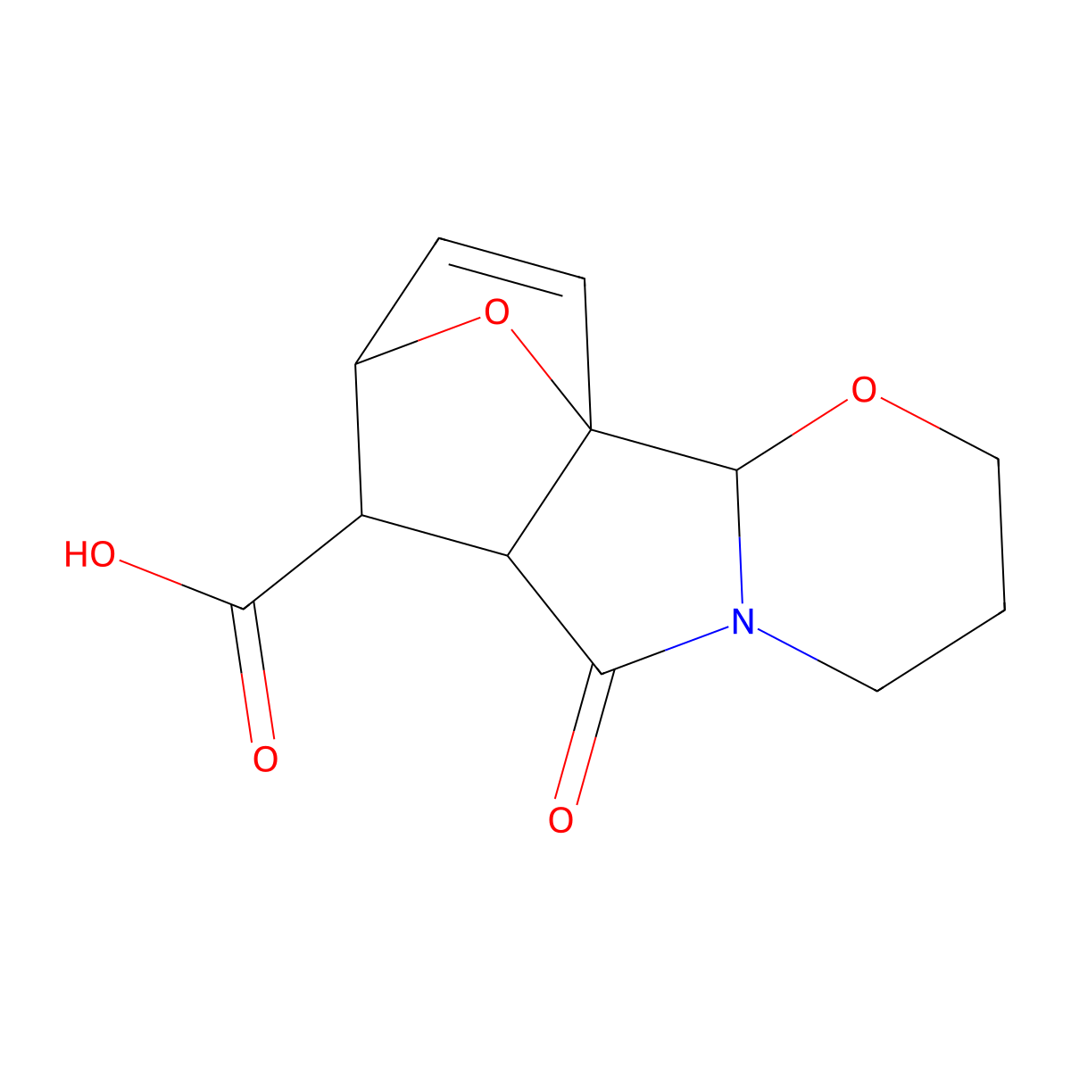 6-oxo-2,3,4,6,6a,7,8,10b-Octahydro-8,10a-epoxy[1,3]oxazino[2,3-a]isoindole-7-carboxylic acid molecular structure, CAS 1177759-05-5