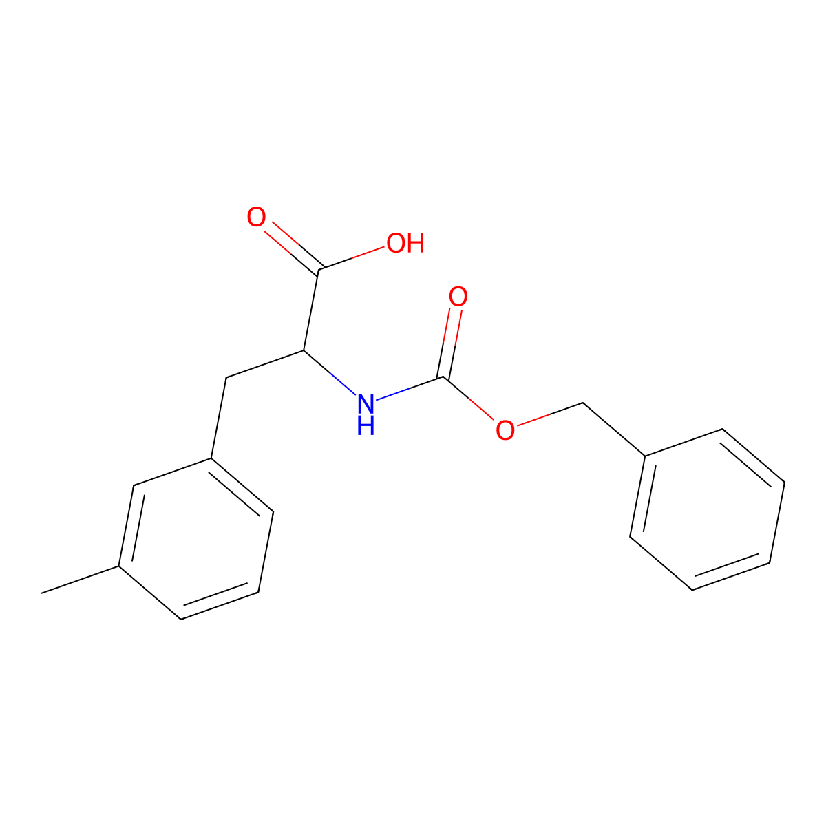 (2R)-2-{[(benzyloxy)carbonyl]amino}-3-(3-methylphenyl)propanoic acid molecular structure, CAS 1177767-37-1