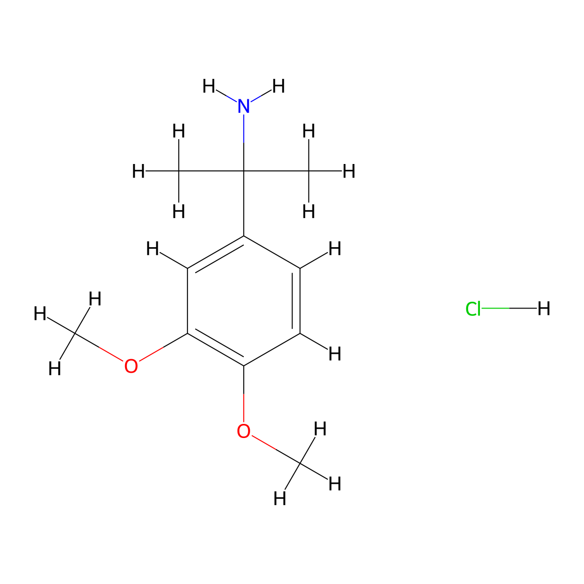 [1-(3,4-Dimethoxyphenyl)-1-methylethyl]amine hydrochloride molecular structure, CAS 1177778-83-4