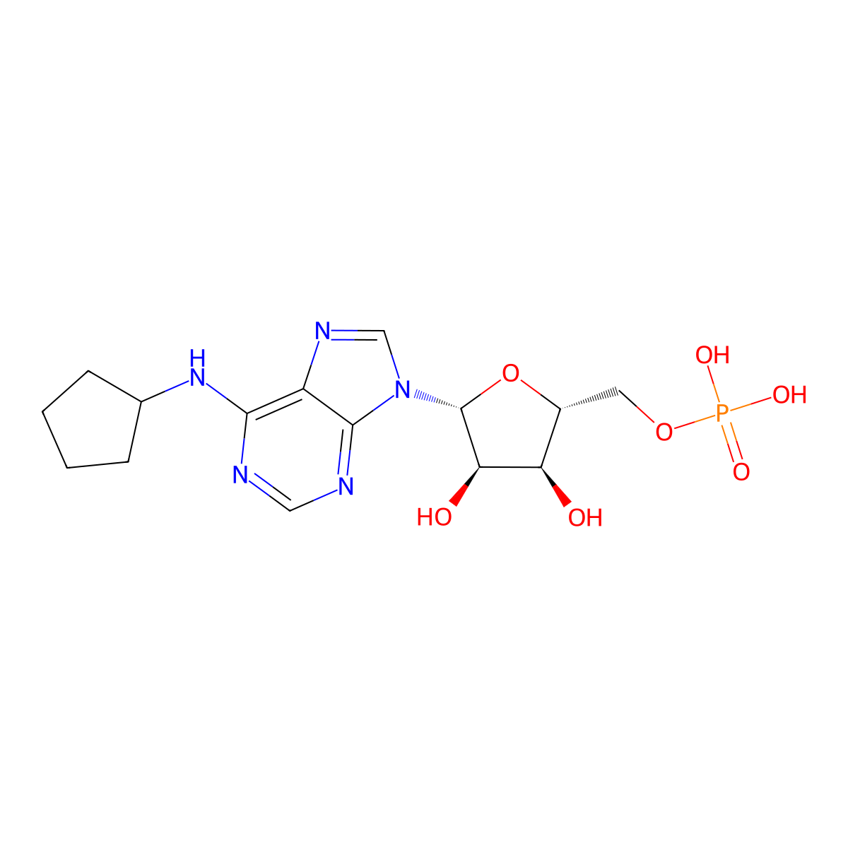 N-Cyclopentyladenosine 5'-(Dihydrogen Phosphate) molecular structure, CAS 117778-38-8