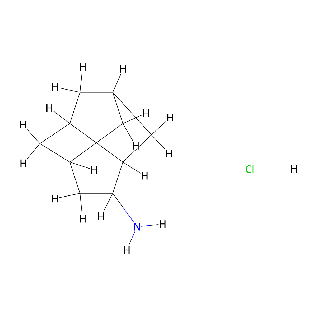 Tricyclo[4.3.1.0,3,8]decan-4-amine hydrochloride molecular structure, CAS 1177790-86-1