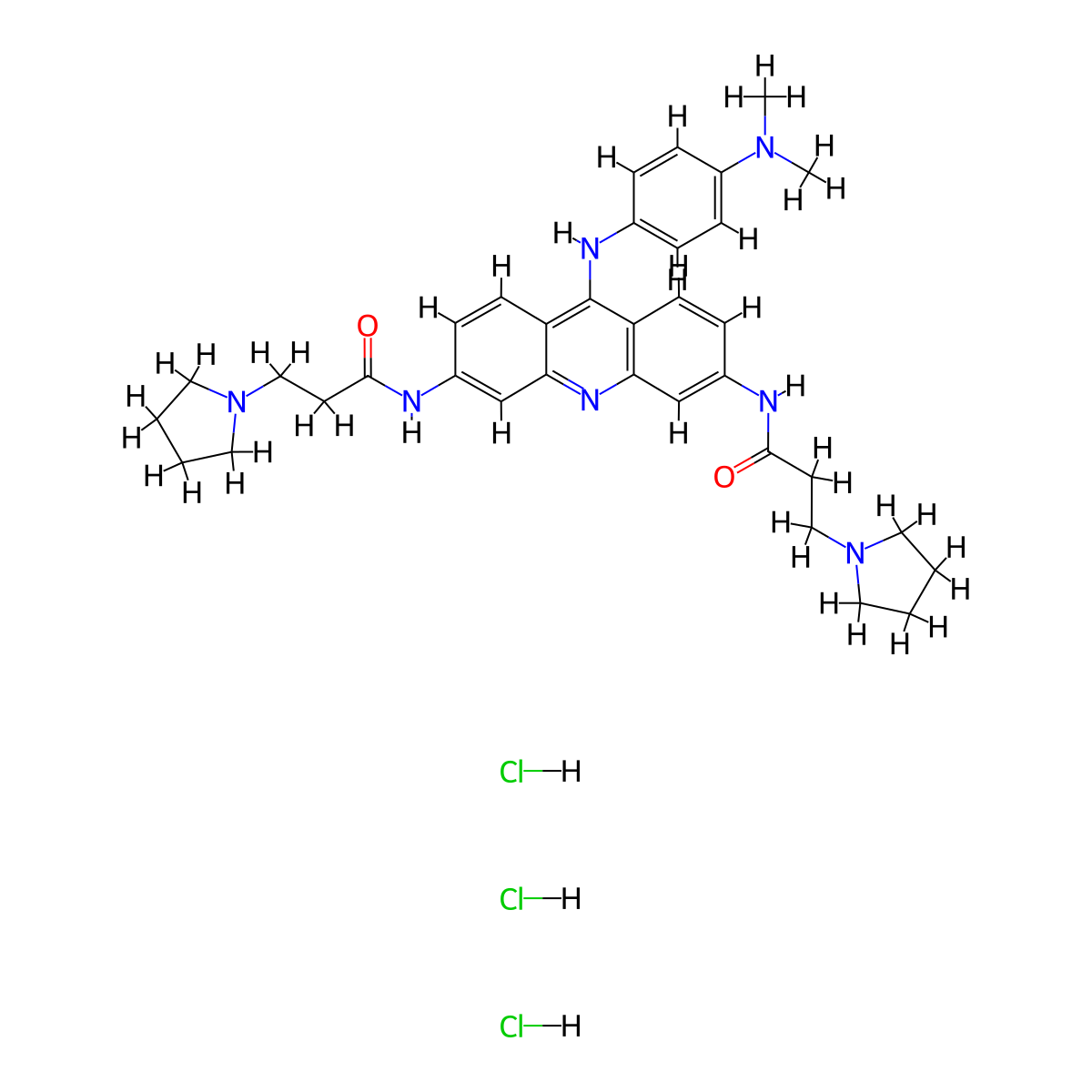 BRACO 19 trihydrochloride molecular structure, CAS 1177798-88-7