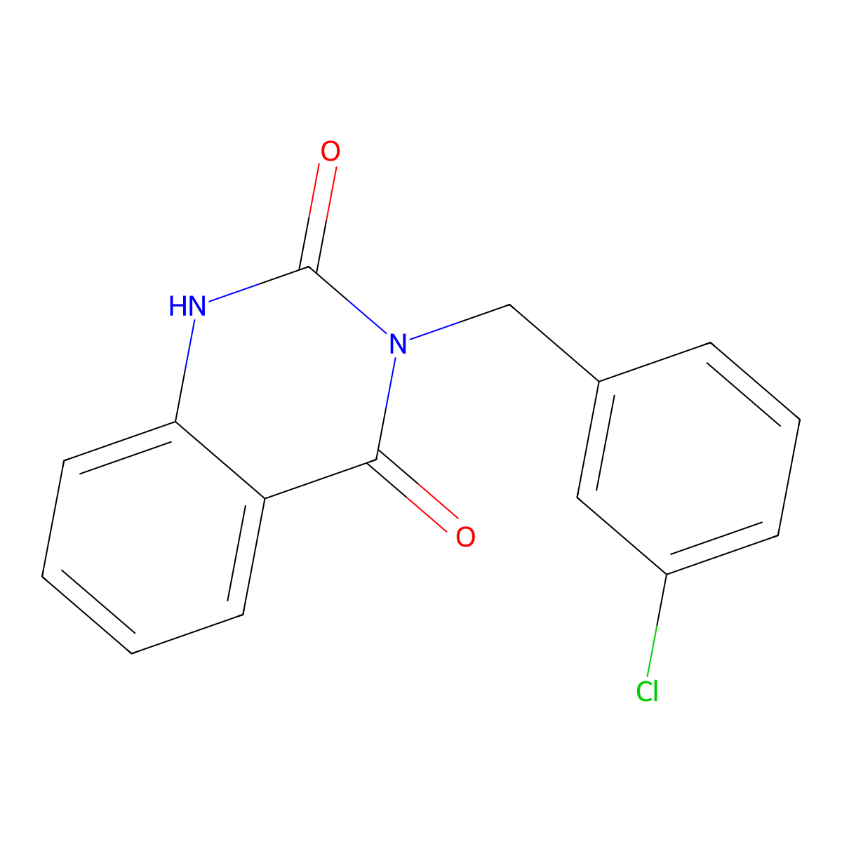 3-(3-chlorobenzyl)quinazoline-2,4(1H,3H)-dione molecular structure, CAS 1177806-44-8