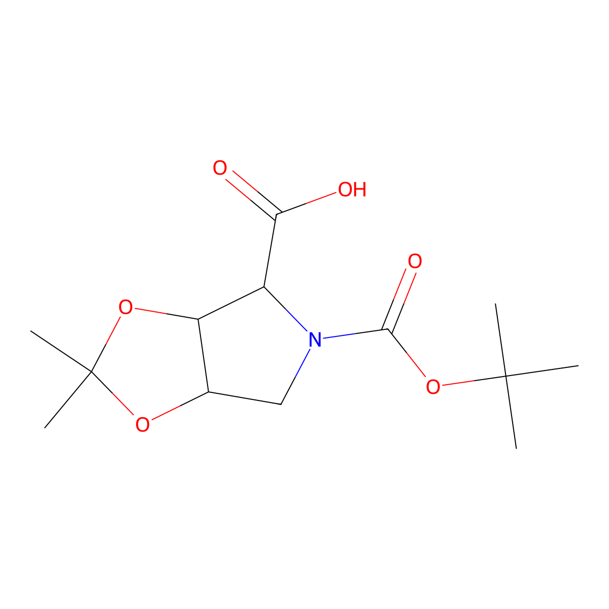 rac-(3aR,4S,6aS)-5-[(tert-butoxy)carbonyl]-2,2-dimethyl-hexahydro-[1,3]dioxolo[4,5-c]pyrrole-4-carboxylic acid molecular structure, CAS 117781-10-9
