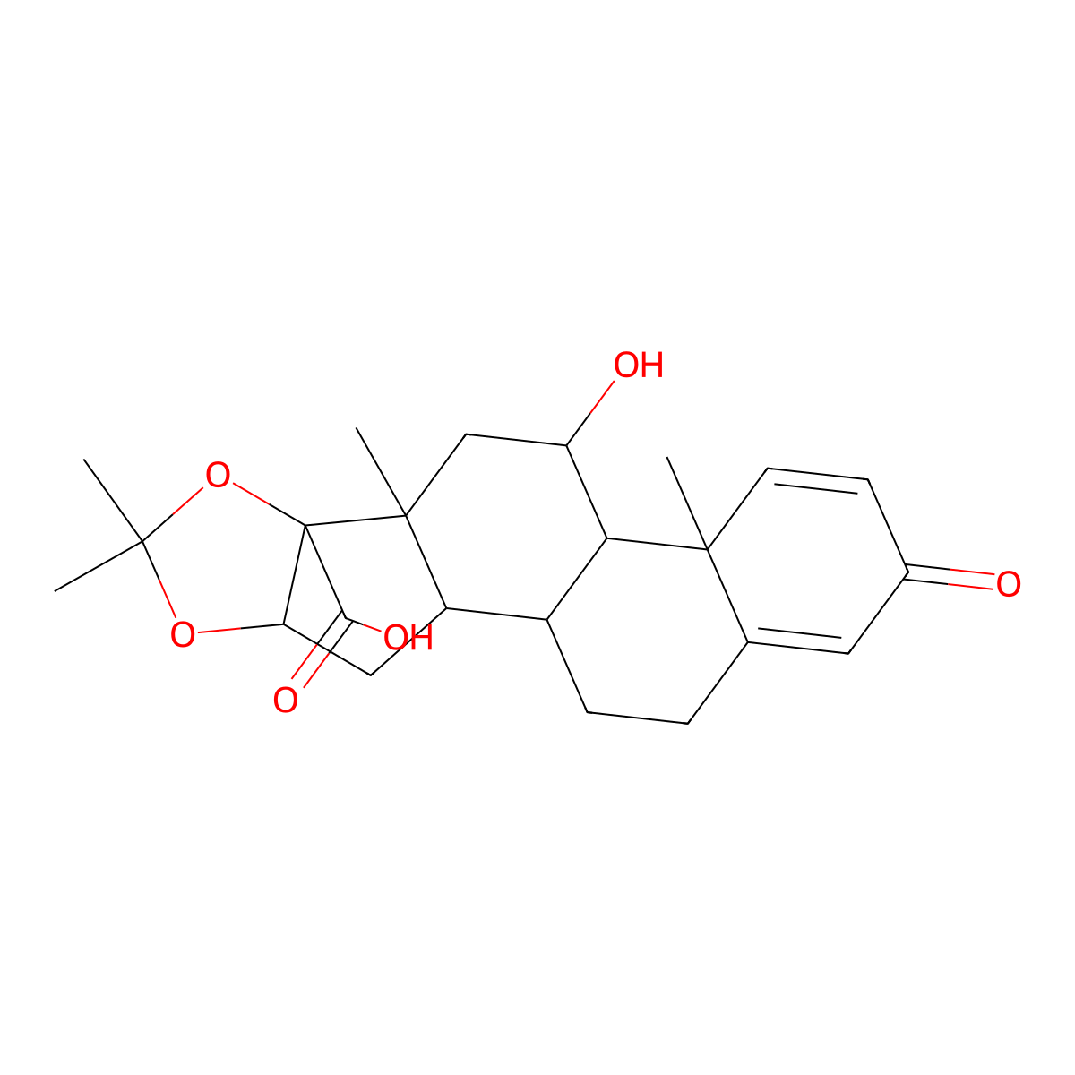 Desglycolaldehyde-carboxyl Desonide molecular structure, CAS 117782-94-2