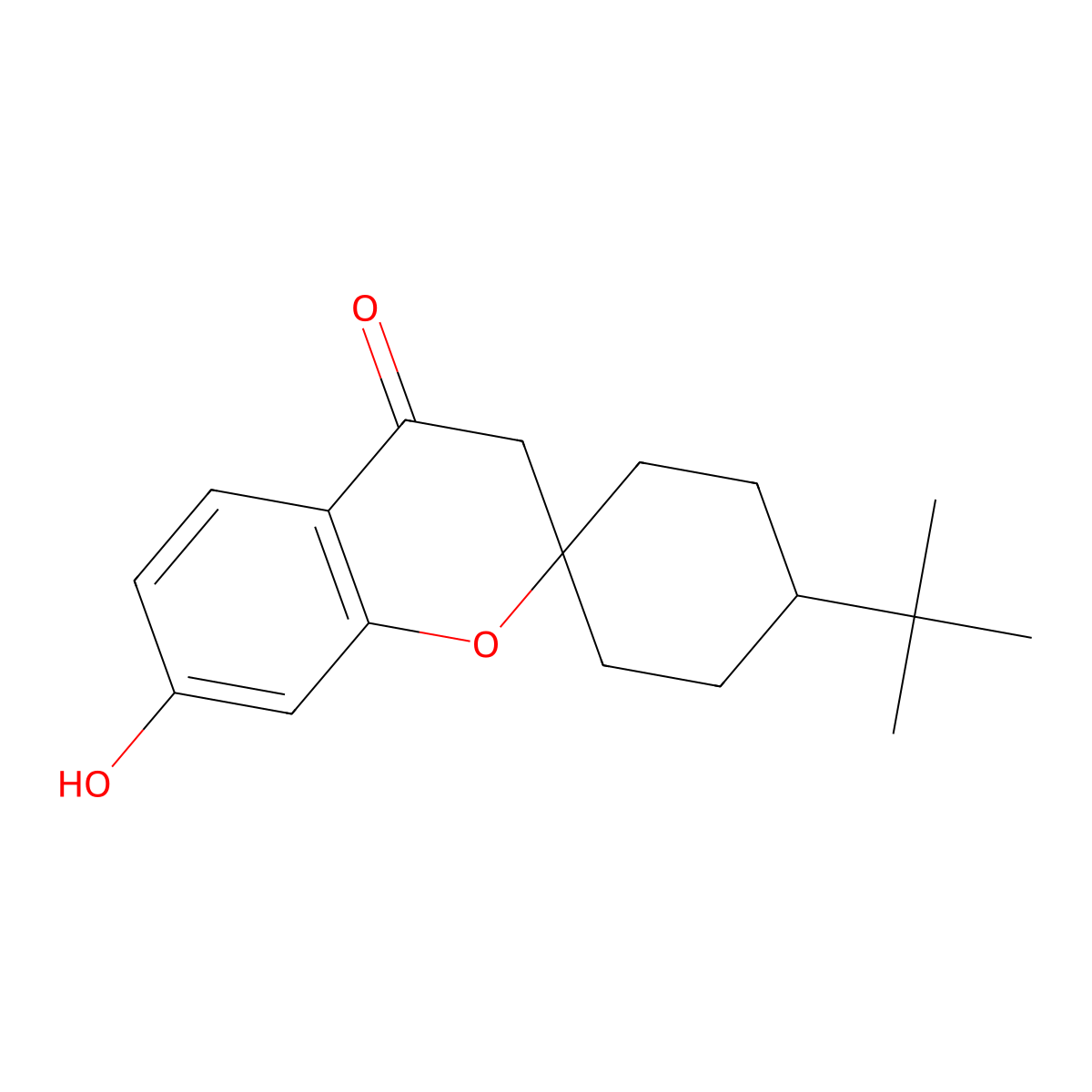 4'-tert-butyl-7-hydroxyspiro[chromene-2,1'-cyclohexan]-4(3H)-one molecular structure, CAS 1177835-40-3