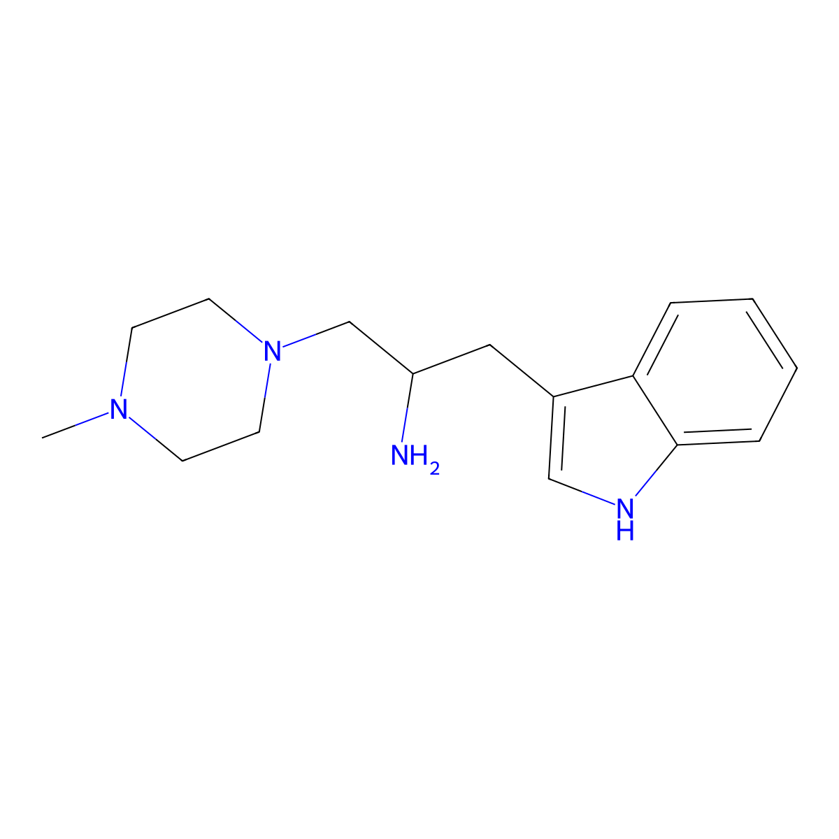 (2S)-1-(1H-indol-3-yl)-3-(4-methylpiperazin-1-yl)propan-2-amine molecular structure, CAS 1177839-22-3