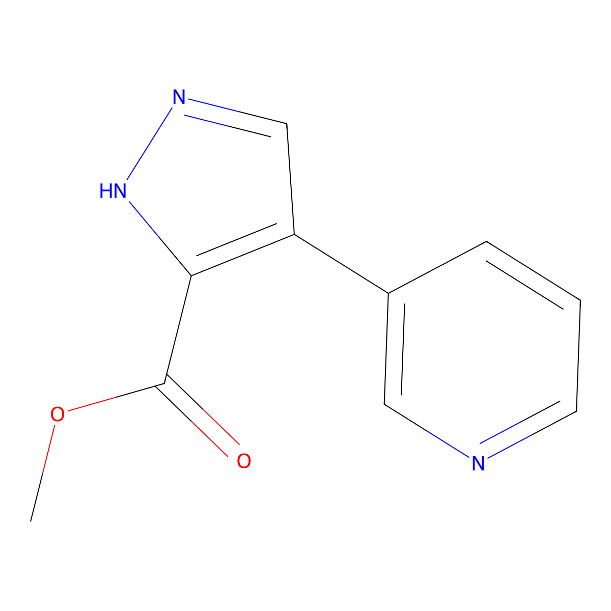 Methyl 4-(pyridin-3-yl)-1H-pyrazole-5-carboxylate molecular structure, CAS 117784-21-1