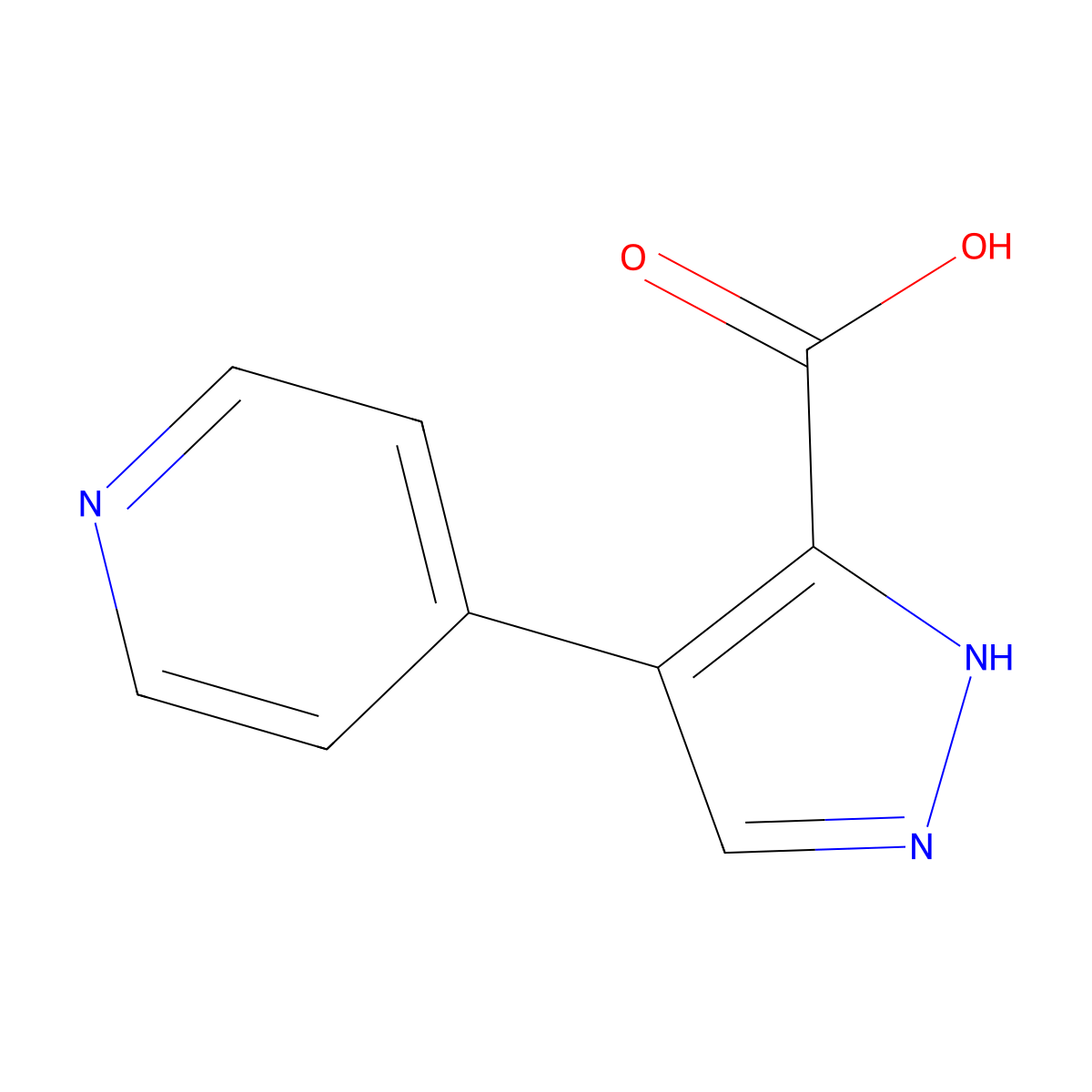 4-(Pyridin-4-yl)-1H-pyrazole-5-carboxylic acid molecular structure, CAS 117784-27-7