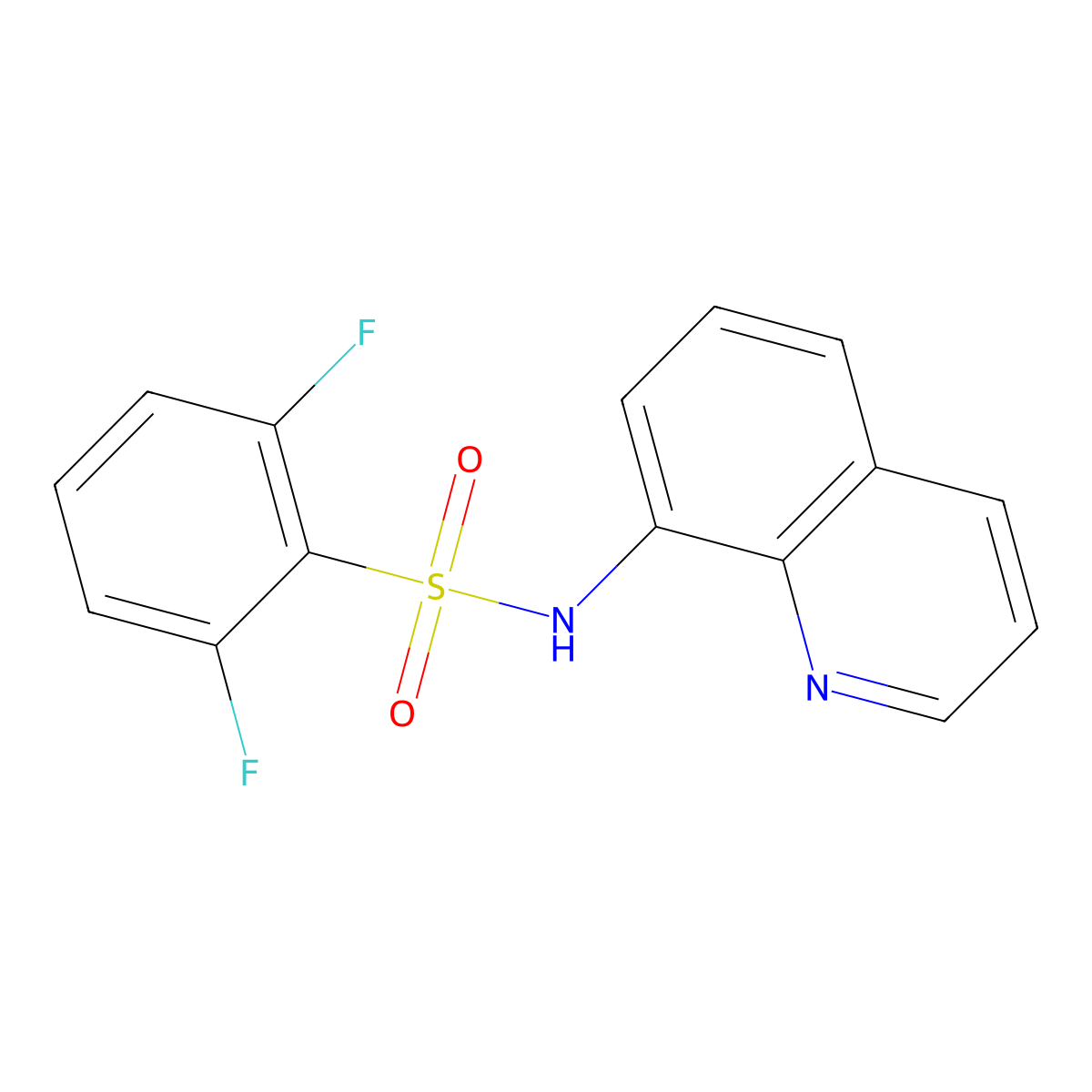 2,6-difluoro-N-(quinolin-8-yl)benzene-1-sulfonamide molecular structure, CAS 1177862-02-0