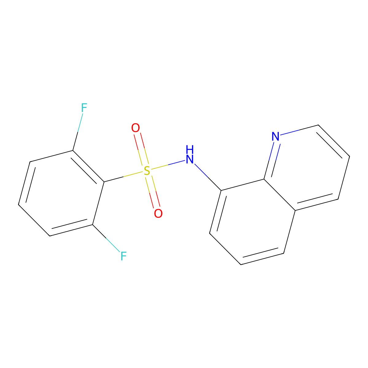 2,6-difluoro-N-(quinolin-8-yl)benzene-1-sulfonamide molecular structure, CAS 1177862-02-0