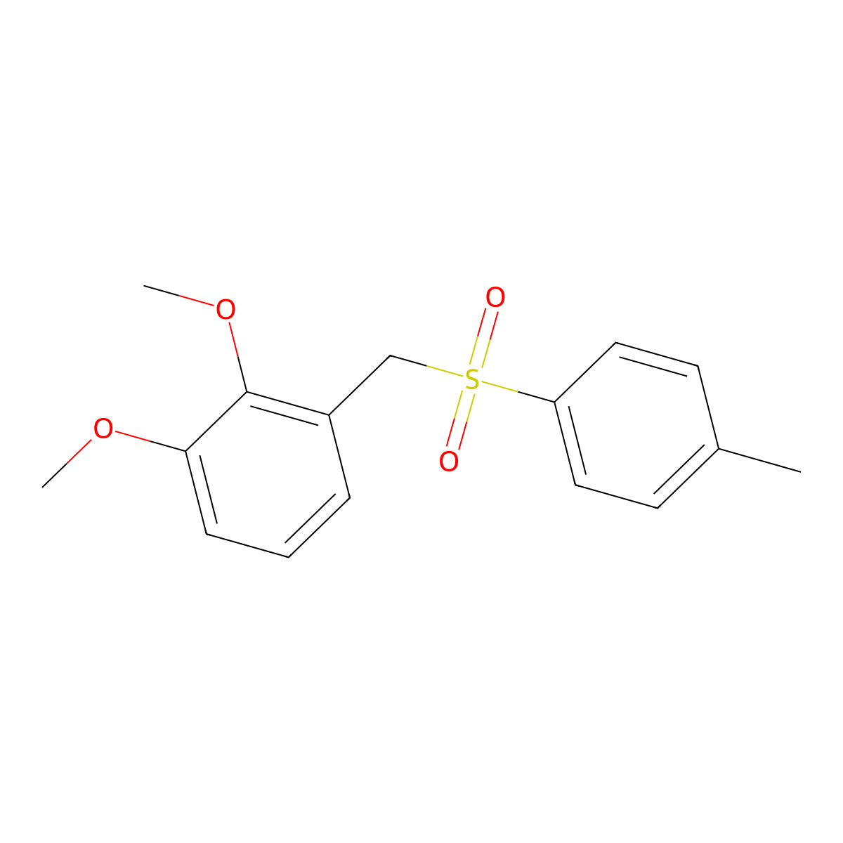 Benzene, 1,2-dimethoxy-3-[[(4-methylphenyl)sulfonyl]methyl]- molecular structure, CAS 117788-55-3