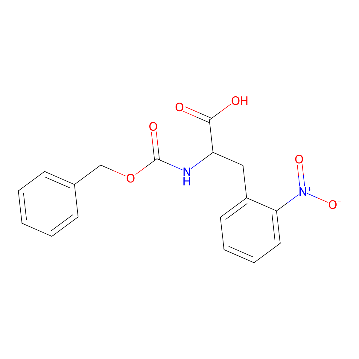 (2S)-2-{[(benzyloxy)carbonyl]amino}-3-(2-nitrophenyl)propanoic acid molecular structure, CAS 1177960-60-9