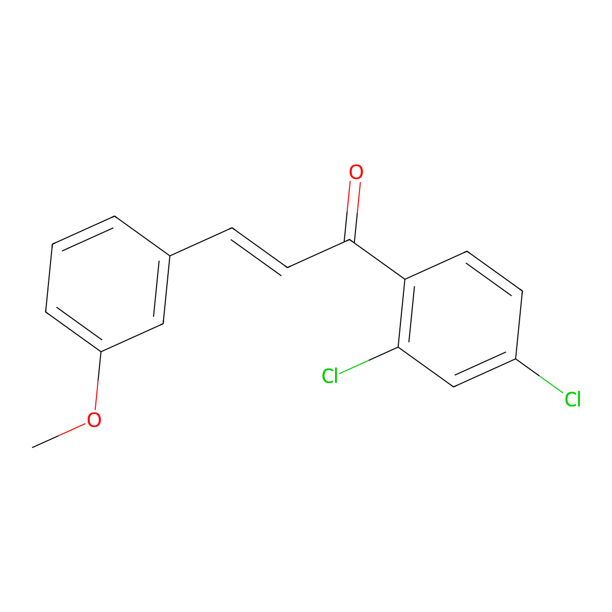 (2E)-1-(2,4-Dichlorophenyl)-3-(3-methoxyphenyl)prop-2-en-1-one molecular structure, CAS 1177972-08-5
