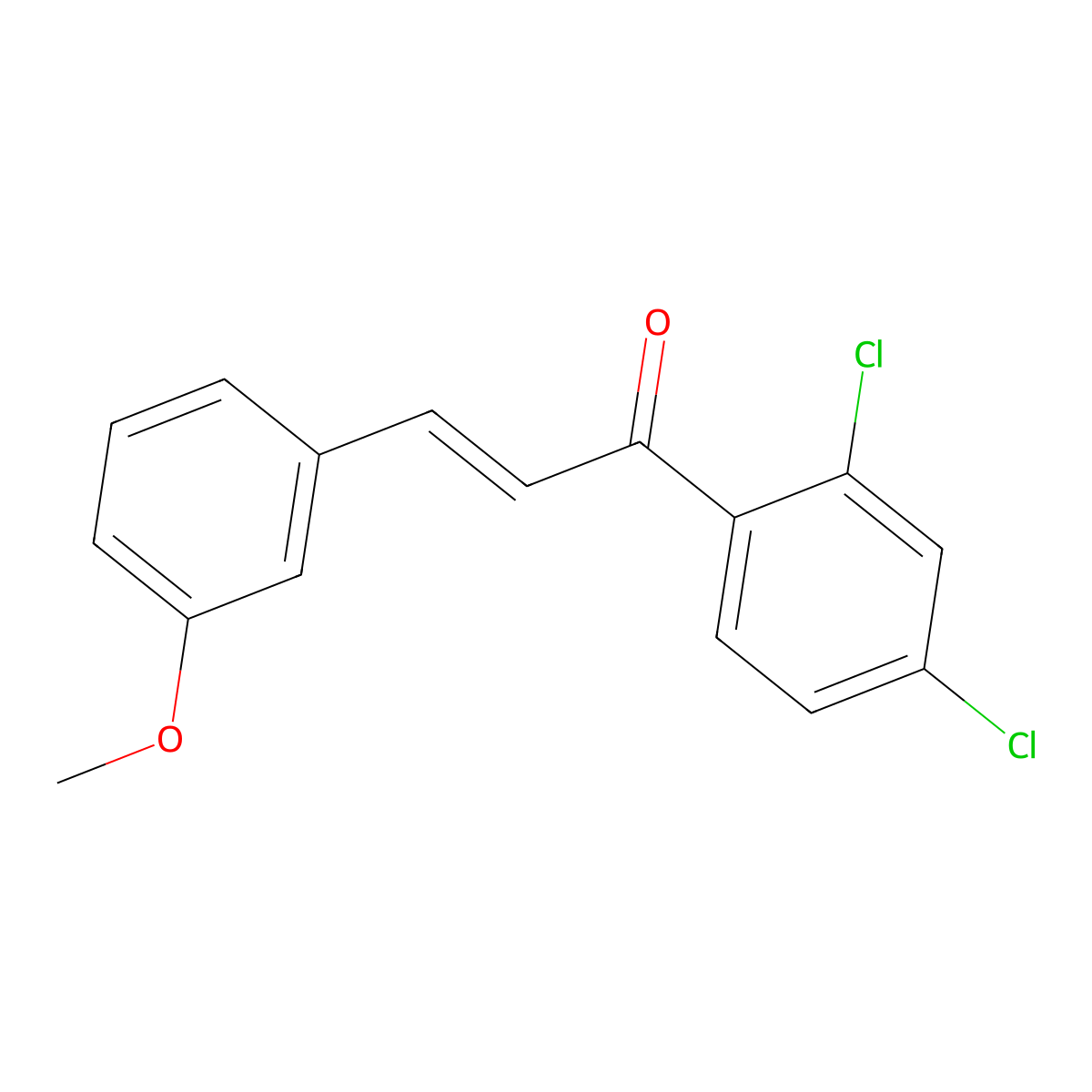 (2E)-1-(2,4-Dichlorophenyl)-3-(3-methoxyphenyl)prop-2-en-1-one molecular structure, CAS 1177972-08-5