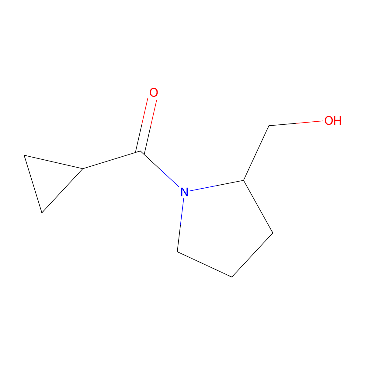 [(2S)-1-cyclopropanecarbonylpyrrolidin-2-yl]methanol molecular structure, CAS 1177999-84-6