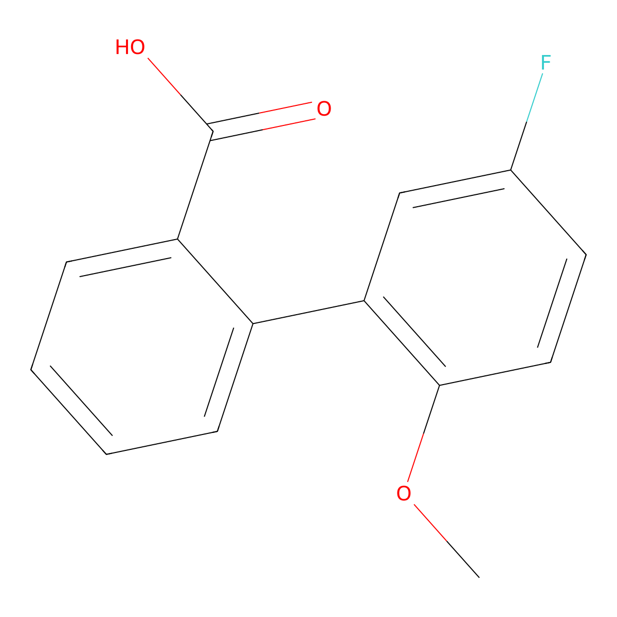 2-(5-Fluoro-2-methoxyphenyl)benzoic acid molecular structure, CAS 1178011-38-5