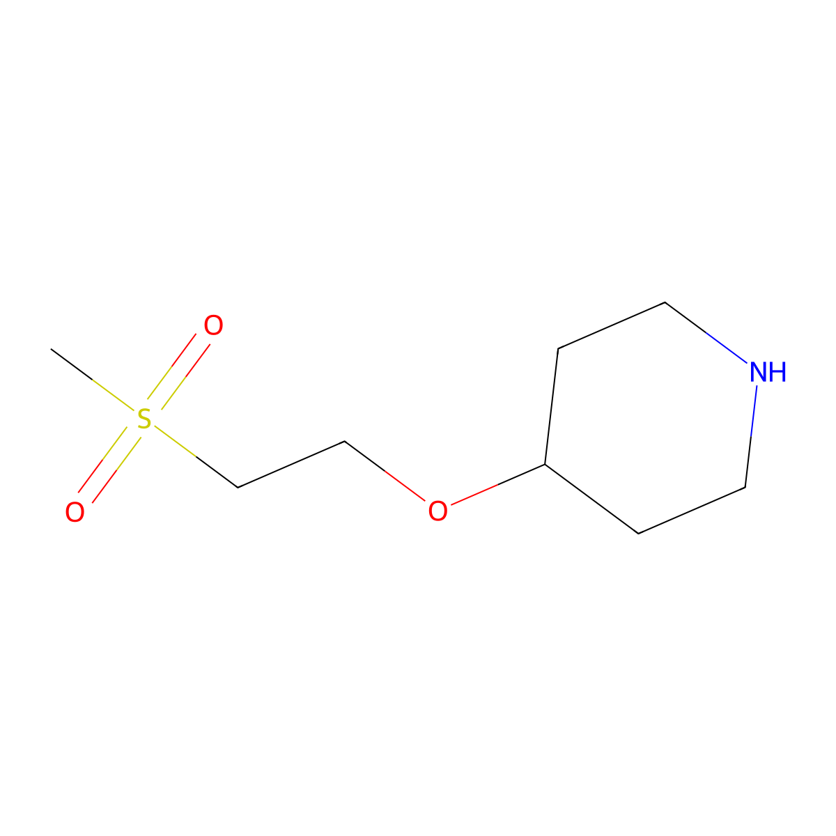 4-(2-Methanesulfonylethoxy)piperidine molecular structure, CAS 1178012-97-9