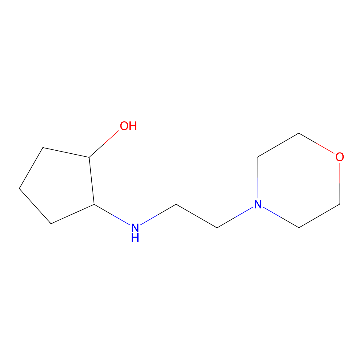 2-((2-Morpholinoethyl)amino)cyclopentan-1-ol molecular structure, CAS 1178016-23-3