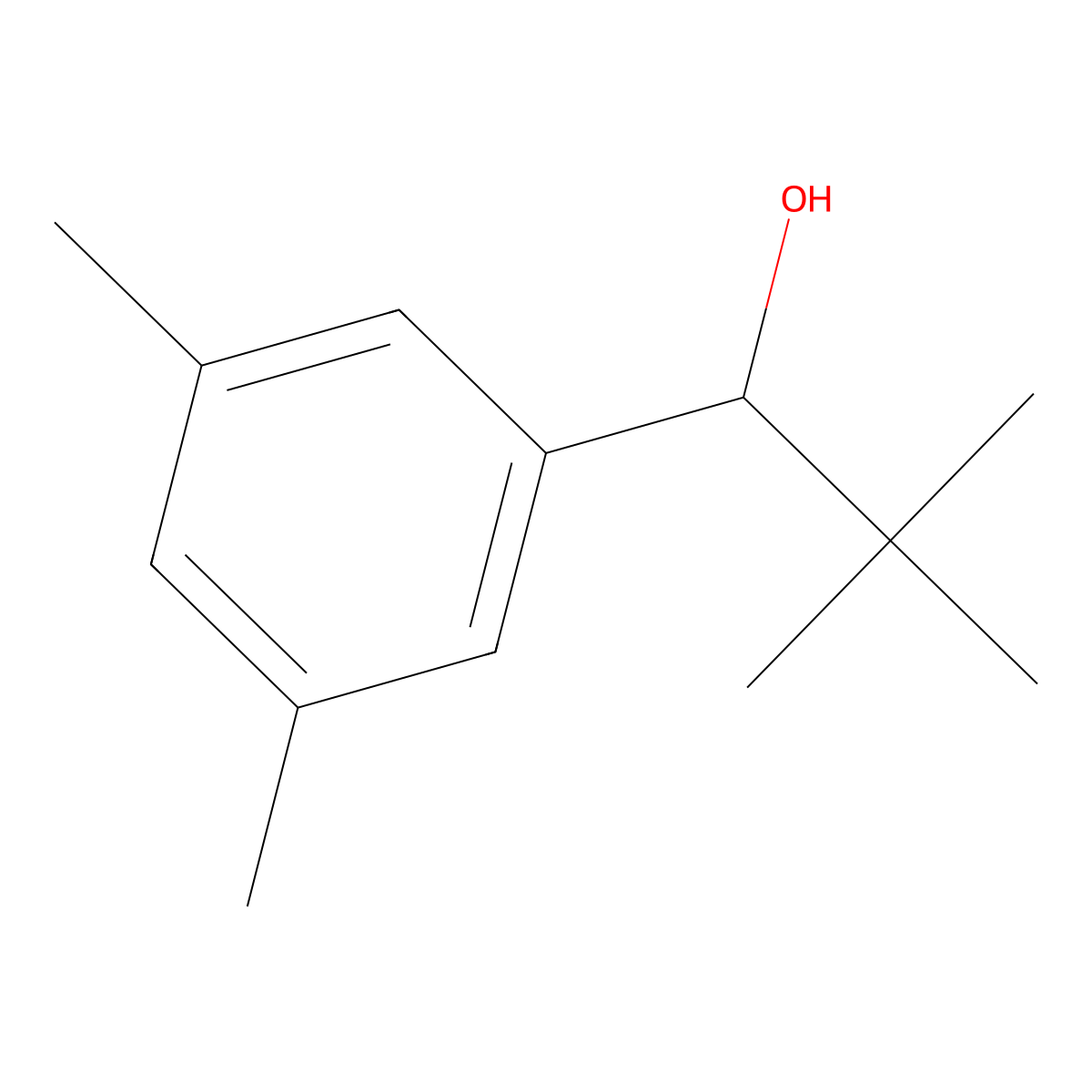 1-(3,5-Dimethylphenyl)-2,2-dimethylpropan-1-ol molecular structure, CAS 1178018-96-6