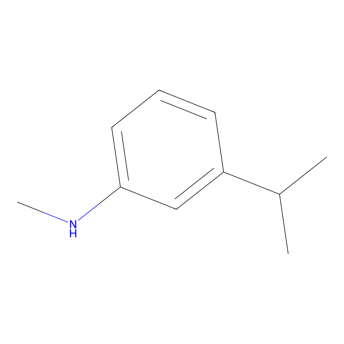 N-methyl-3-(propan-2-yl)aniline molecular structure, CAS 117802-45-6