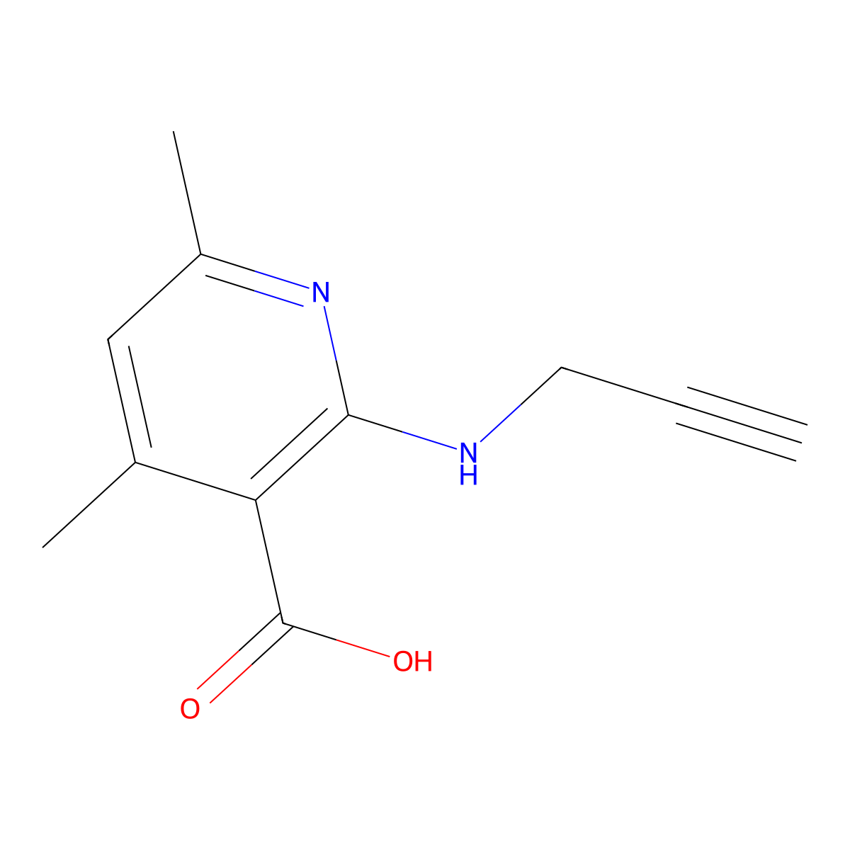 4,6-Dimethyl-2-(prop-2-yn-1-ylamino)nicotinic acid molecular structure, CAS 1178030-23-3