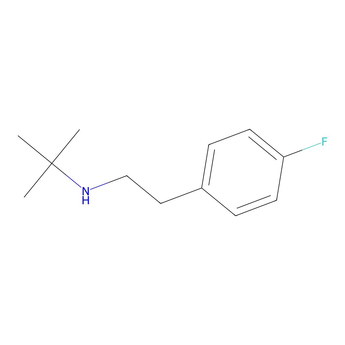 Tert-butyl[2-(4-fluorophenyl)ethyl]amine molecular structure, CAS 1178031-55-4