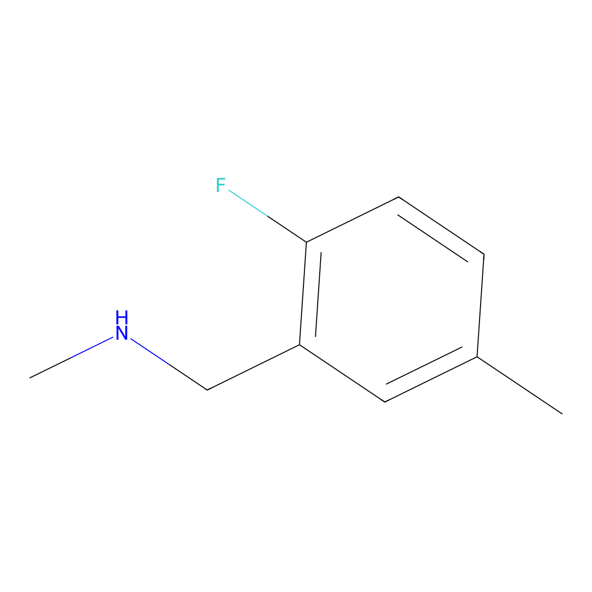 [(2-Fluoro-5-methylphenyl)methyl](methyl)amine molecular structure, CAS 1178036-90-2