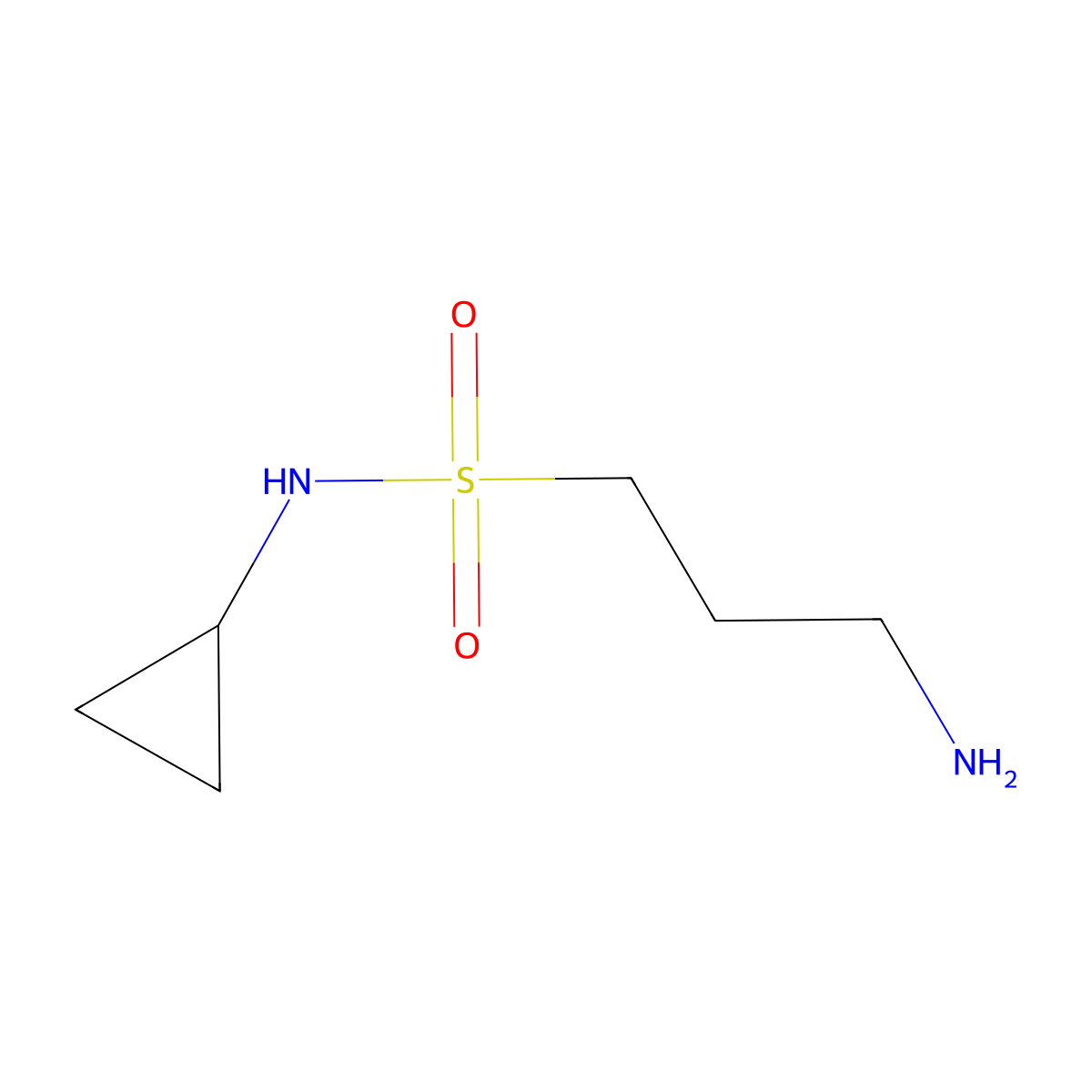 3-amino-N-cyclopropyl-1-propanesulfonamide molecular structure, CAS 1178037-17-6