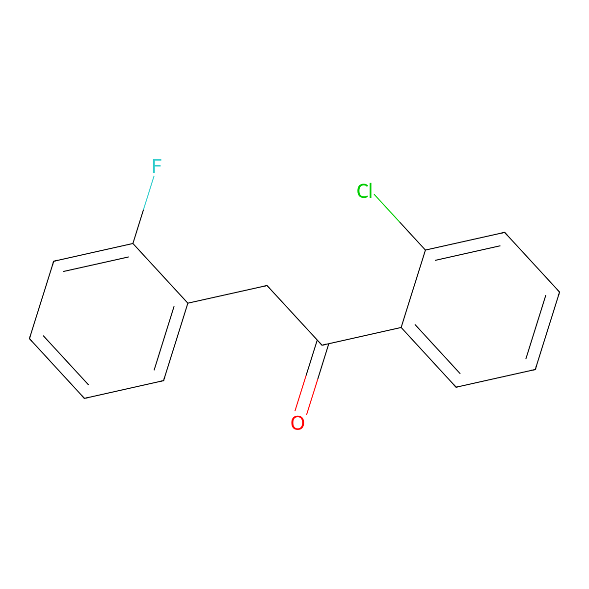 1-(2-Chlorophenyl)-2-(2-fluorophenyl)ethanone molecular structure, CAS 1178041-33-2